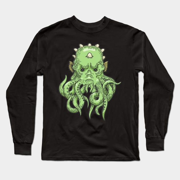 Cthulu The Great Old One Long Sleeve T-Shirt by Starquake